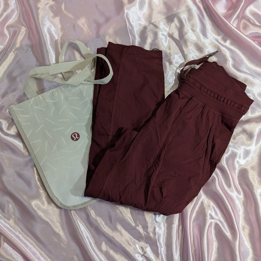 Lululemon Beyond the Studio Crop Burgundy Size 4 *Free Tote Bag